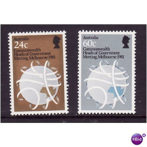AUSTRALIA 1981 HEADS OF GOVERNMENT SET 2 VALS U/M MINT