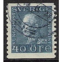 Fa 188 b: 40 ö blue - greenish blue Definitive Stamp: King Gustav V.