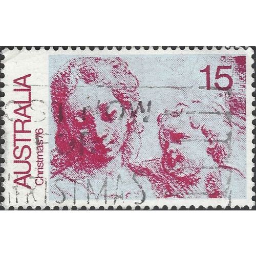 AUSTRALIA, CHRISTMAS, Madonna and Child, violet-red 1976, 15c, #2