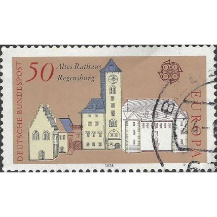 GERMANY, Old Townhall, Regensberg, brown 1978, 50pf, #6