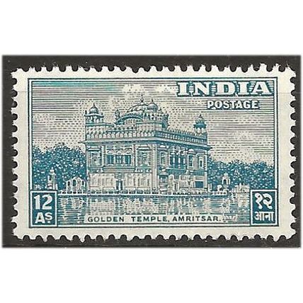 India 1949 SG319 12a Dull Blue Mounted Mint . .. .