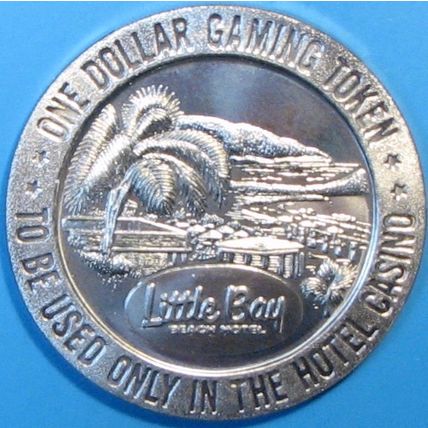 Little Bay Beach. $1 Casino Token. Netherland Antilles. 1966. U03.