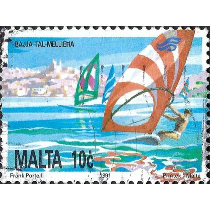 MALTA, Mellieha Bay, blue 1991, 10c, #3