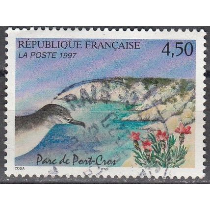 France 1997 Michel 3200 O Cote (2008) 1.50 € Puffin et lavande Cachet rond