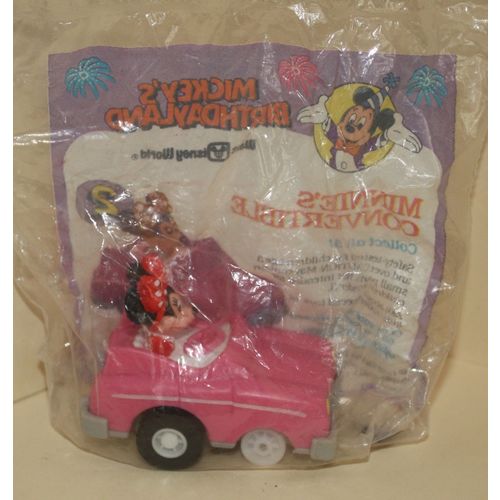 1989 McDonalds Mickey's Birthdayland #2 Minnie's Convertible Mint in Package