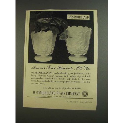 1955 Westmoreland Glass Paneled Grape Jardiniere Ad
