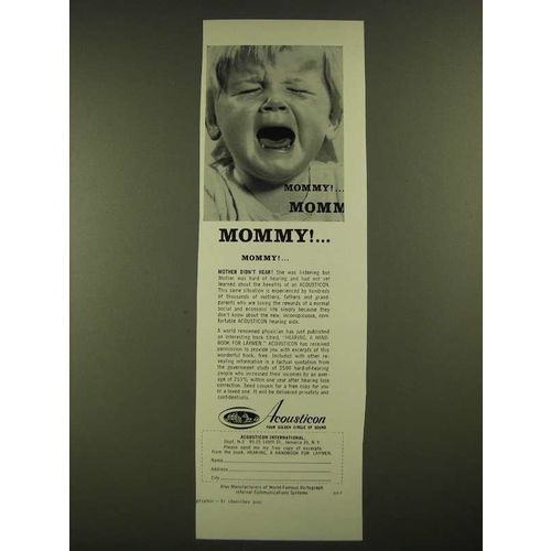 1960 Acousticon Hearing Aids Ad - Mommy!
