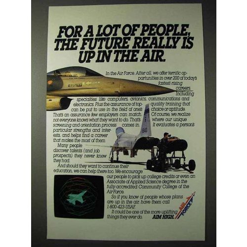 1990 U.S. Air Force Ad - Future is Up in The Air