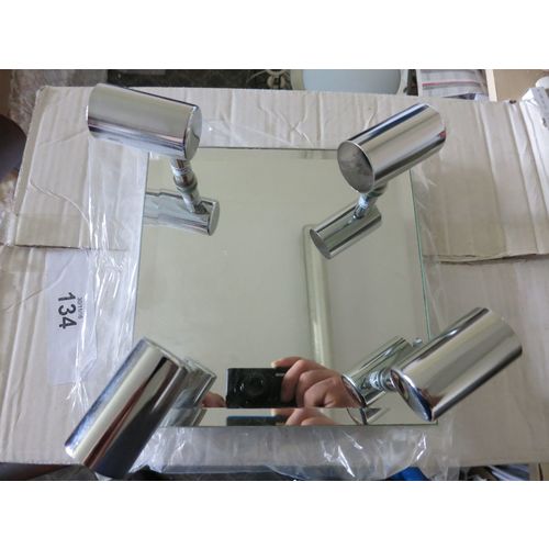 Ring Miro Mirror Plate And Chrome Halogen Spotlight 4 Way 78802