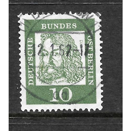 GERMANY BERLIN 1961 SG B197 10pf GREEN DURER FAMOUS GERMAN FINE USED#4