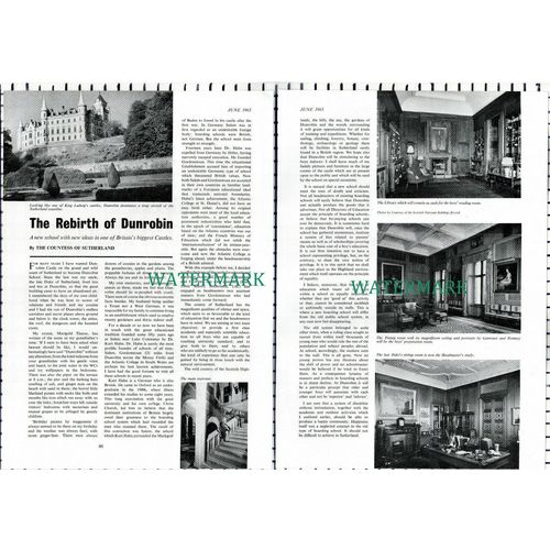 (7928) Dunrobin Castle Marigold Thurso - 1965 Article