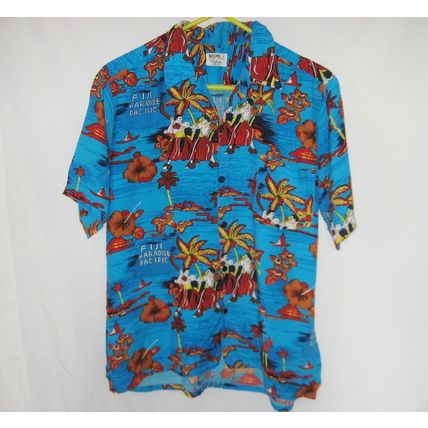 Mens National Sport Manhattan Tropical Shirt Top Large 44 Chest Hawaiian