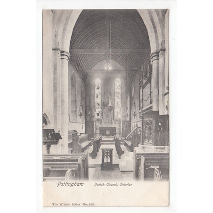 Parish Church Interior Pattingham Postcard Staffordshire The Wrench Series 8400