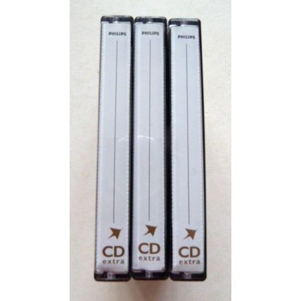 3 x PHILIPS CD EXTRA 90 CHROME AUDIO CASSETTE TAPE