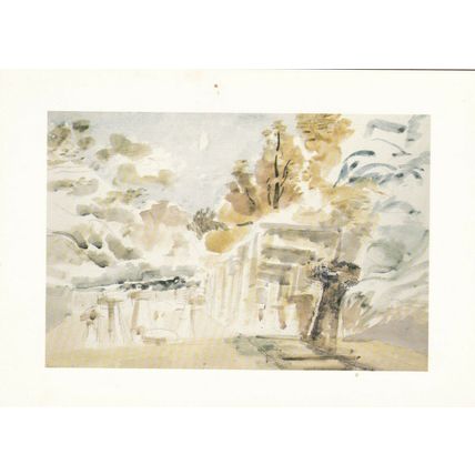 Paul Nash Garden of the Madamites Postcard unused VGC