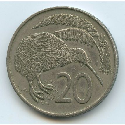New Zealand 20 Cents 1967 Coin