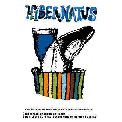 Movie Poster 4 film Hibernatus.Upside down shoe.Room house home art decor design