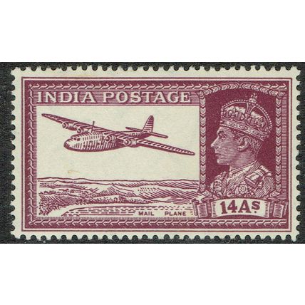 India 1940 Definitive Issue 14a Purple SG277 MM