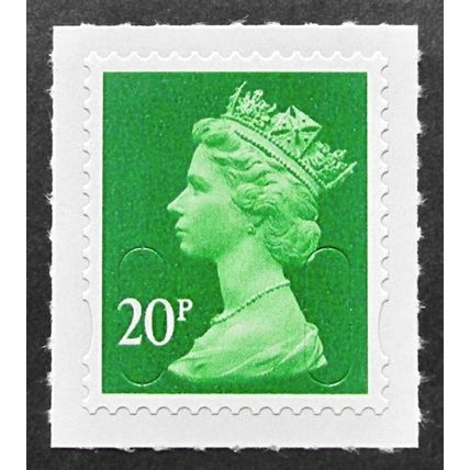 GB 2013 Machin SG U2924 20p Bright Green (No Source Code - Date Code M12L) MNH