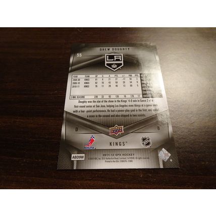 2011-12 SPx Hockey Card # 055 Drew Doughty Excellent-Mint (6) Los Angeles Kings