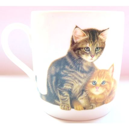 Ginger & Grey Kittens Mug Fine Bone China 9 CM