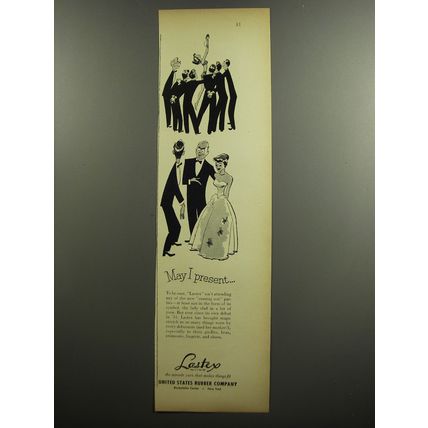 1952 United States Rubber Company Lastex Yarn Ad - May I present