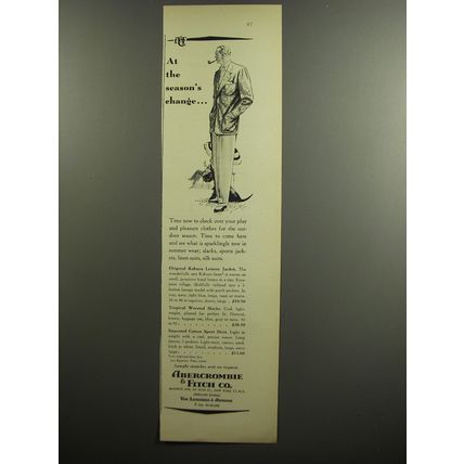 1952 Abercrombie & Fitch Ad - Kabaya Leisure Jacket, Tropical Worsted Slacks