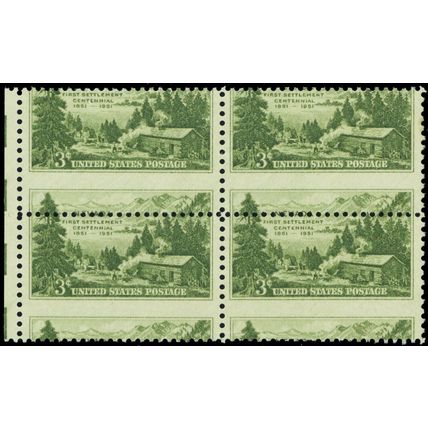 999, Mint NH 3¢ Misperforation Error Block of Four - Nevada - Stuart Katz