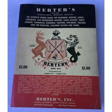 1971 1972 HERTER'S Catalog No. 82 vintage tools, guns, hunting, fishing