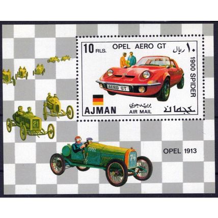 ZAYIX Ajman Block 320 A MNH German Racing Cars Sports 031023SM63