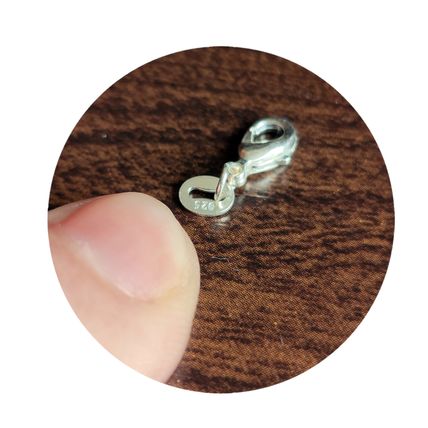 925 Sterling Silver Lobster Claw Clasp With Assurance Tag Quality 1cm Claw
