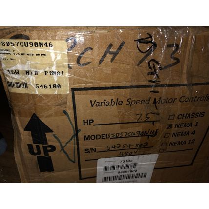 NEW SQUARE D 480VAC 7.5 HP VFD DRIVE VSD57CU90N46 3 PH (TELEMECANIQUE) VSD57,DJ