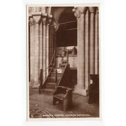 The Bishop's Throne Norwich Cathedral RP Postcard