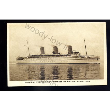 LS2873 - Canadian Pacific Liner - Empress of Britain - postcard