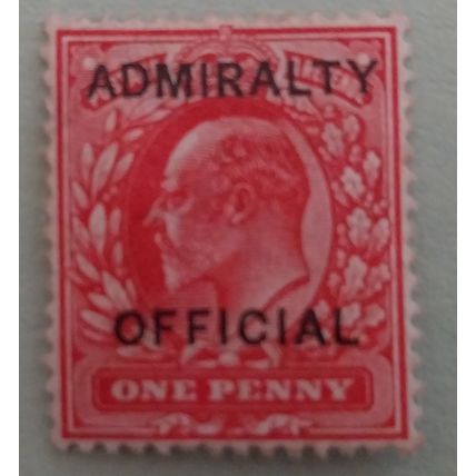 GB 1902 Edward VII 1d red Admiralty Official unused SG O102
