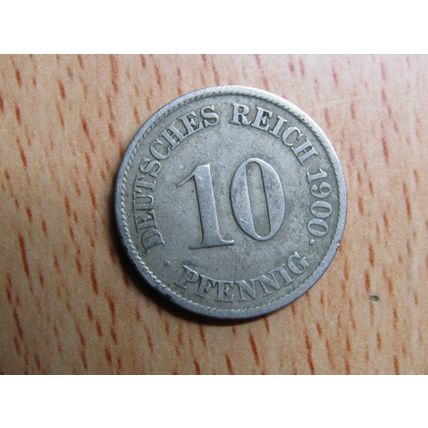 1900j 10 Pfennig Germany Empire Coin