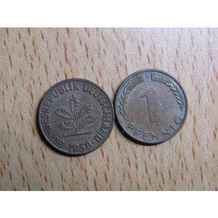 1950g 1 pfennig Germany Coin