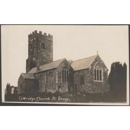 Coleridge Church, North Devon, 1926 - RP Postcard
