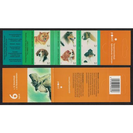 Finland Dogs 6v Self-adhesive Booklet 2008 MNH SG#1928-1933