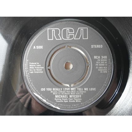 7" 1983 . MICHAEL WYCOFF. (DO YOU REALLY LOVE ME) TELL ME LOVE.RCA 348.N MINT
