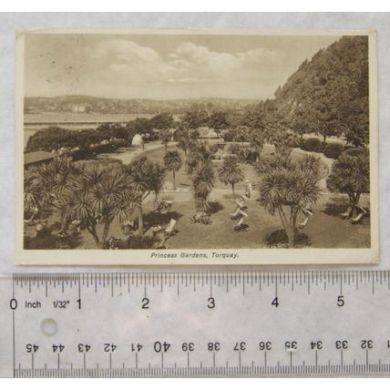 1930 postcard Princess Gardens, Torquay