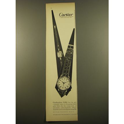 1961 Cartier Watch Advertisement - Graduation gifts