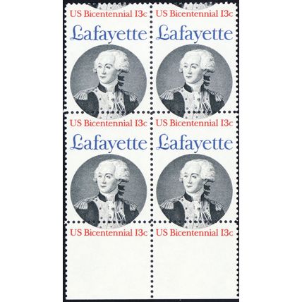 1716, Mint NH 13¢ - Large Misperf Error Block of Four * Stuart Katz