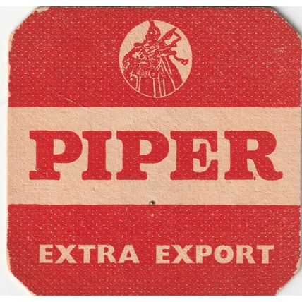 BEER MAT - UNITED CALEDONIAN BREWERIES - PIPER EXTRA EXPORT - (Cat 007) - (1963)