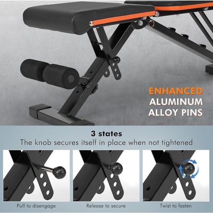 Weight Bench Workout Bench Adjustable Weight Bench Incline Bench for Home Gym Fu
