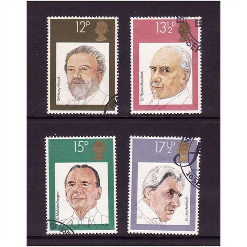 GREAT BRITAIN 1980 MUSIC CONDUCTORS SG1130/1133 SET 4 VALS FINE USED #2
