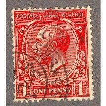 GB stamps 1912 - SG419 - KGV - 1d red - Somerset