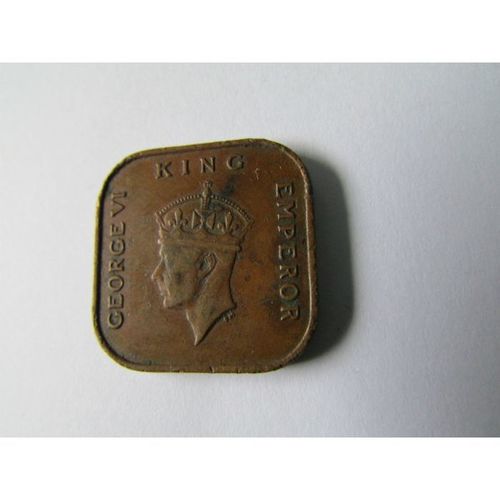 1939 GEORGE VI COMMISSIONERS OF CURRENCY MALAYA ONE CENT FREE POST. A