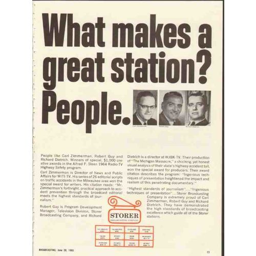 storer broadcasting company 1965 what makes great station vintage ad