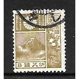 JAPAN 1922 SG 267 8s GREEN MT FUJI AND SIKA DEER FINE USED